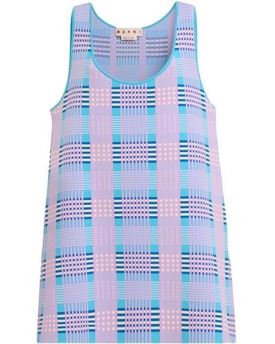 Marni Kleid mit Print - Blau