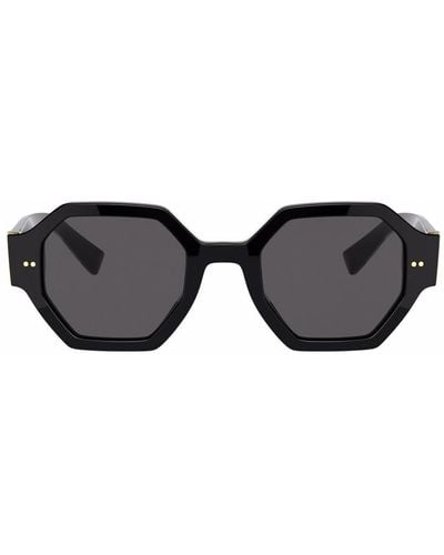 Dolce & Gabbana Gros Grain Octagonal-frame Sunglasses - Black