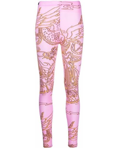 Philipp Plein Skeleton Tattoo Leggings - Pink