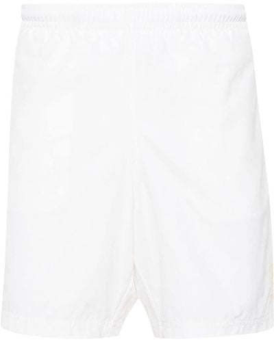 Alexander McQueen Logo-embroidered Swim Shorts - White