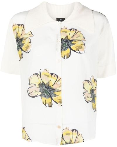 PS by Paul Smith Top Anemone con stampa - Bianco