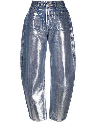 Ganni Stary Metallic Denim Jeans