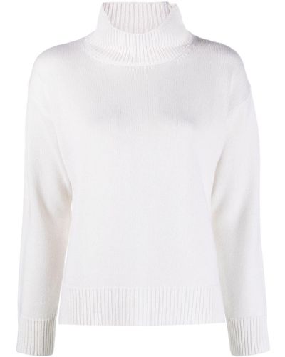 Le Tricot Perugia Mock-neck Wool-blend Sweater - White