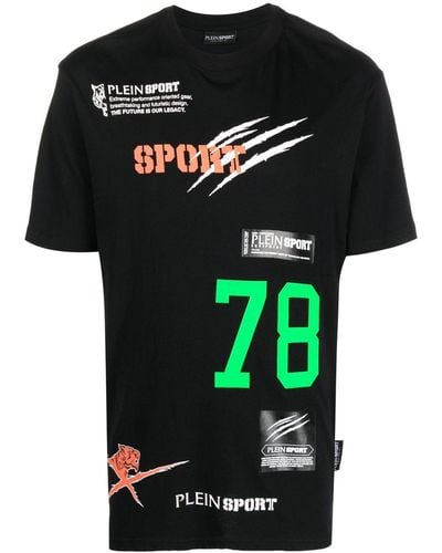 Philipp Plein T-Shirt mit Logos - Schwarz
