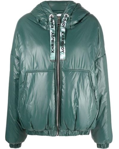 Khrisjoy High-shine Hooded Jacket - Green