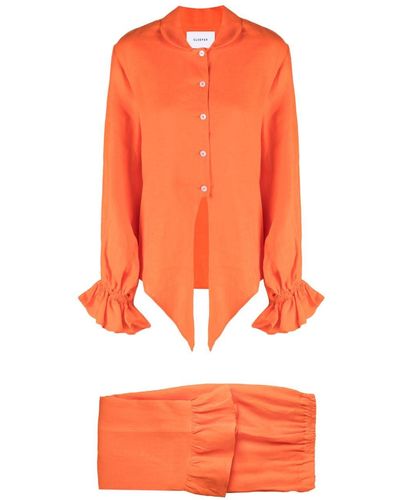 Sleeper Ensemble jupe-chemise Rumba en lin - Orange