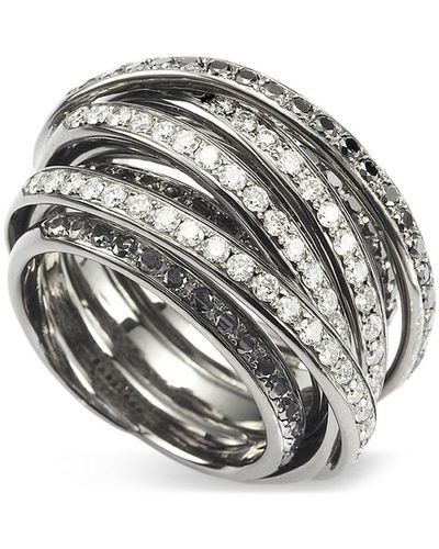 Mattioli 18kt Black Gold Diamond Coil Ring - Metallic