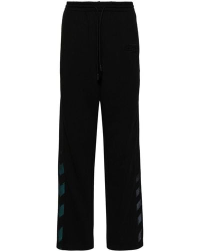 Missoni Knitted-panels Cotton Track Pants - Black