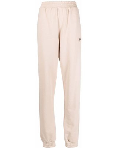 Philipp Plein High-waisted Cotton Track Trousers - Natural