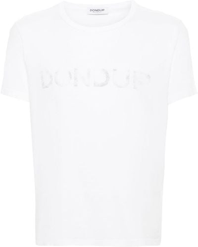 Dondup T-Shirt mit Logo-Print - Weiß