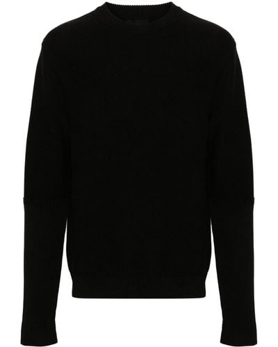 Moncler Logo Appliqué Cotton Sweater - Black