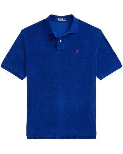 Polo Ralph Lauren Poloshirt Van Badstof - Blauw