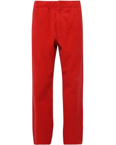 Zegna Straight-leg Corduroy Track Trousers - Red