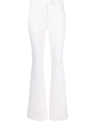 Courreges Crepe-texture Bootcut Trousers - White
