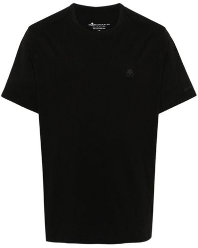 Moose Knuckles T-Shirt mit Logo-Print - Schwarz