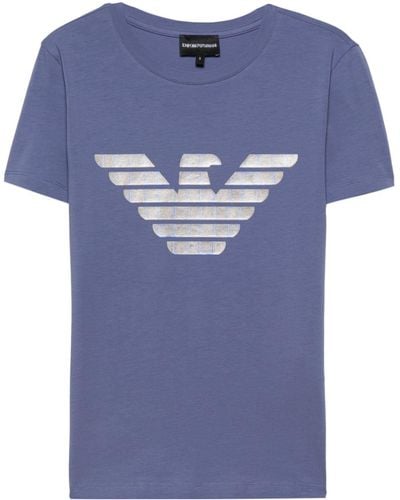 Emporio Armani Logo-print T-shirt - Blue