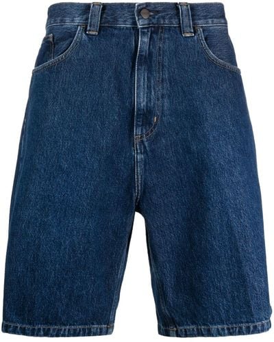 Carhartt Pantalones vaqueros cortos con parche del logo - Azul