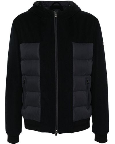 Corneliani Panelled Hooded Jacket - Black