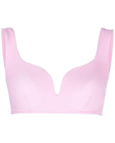 Bondi Born Ellie V-neck Bikini Top - Pink