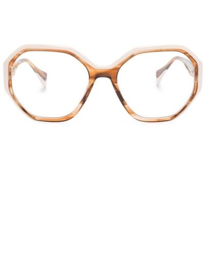 Gigi Studios Christine オーバーサイズ眼鏡フレーム - ブラウン