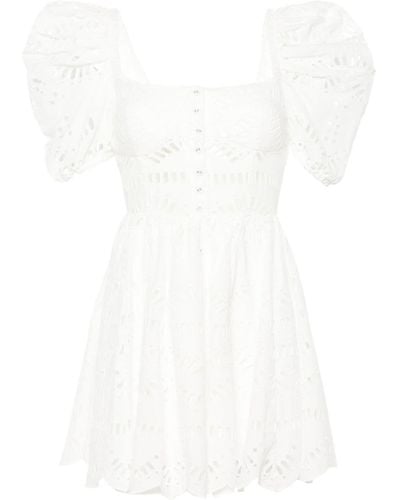 Charo Ruiz Ayiak Broderie-anglaise Mini Dress - White