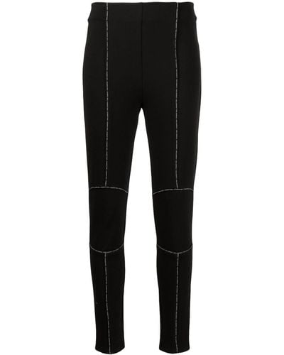 Karl Lagerfeld Logo-piping High-waisted leggings - Black