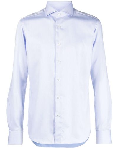 Xacus Long-sleeve Cotton Shirt - Blue