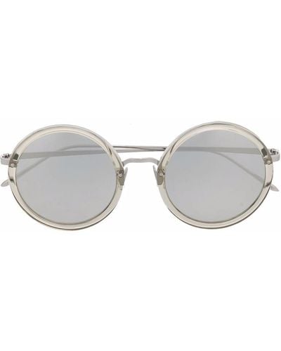 Linda Farrow Tracy C43 Round-frame Sunglasses - Grey