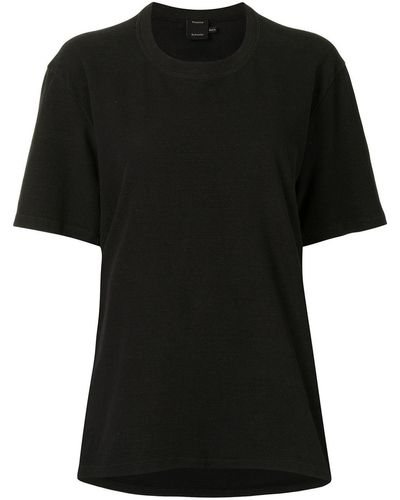 Proenza Schouler Camiseta con abertura en la parte posterior - Negro