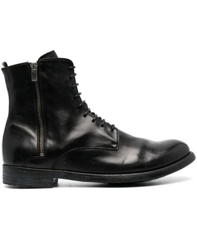 Officine Creative Hive 053 Leather Ankle Boots - Black