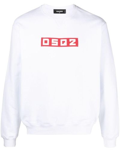 DSquared² Katoenen Sweater Met Logopatch - Wit