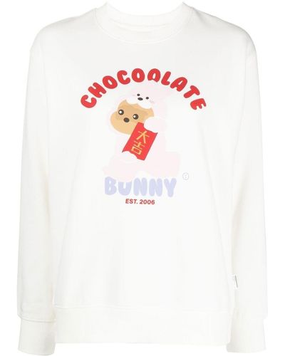 Chocoolate Bunny Graphic-print Sweatshirt - White