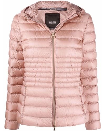 Geox Padded Hooded Jacket - Pink