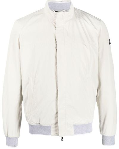 Paul & Shark Chaqueta ligera con cremallera y cuello alto - Blanco