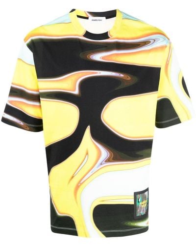 Ambush Abstract-print T-shirt - Yellow