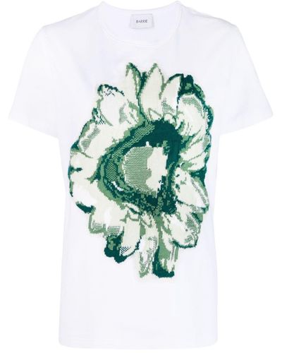 Barrie T-shirt a fiori - Verde
