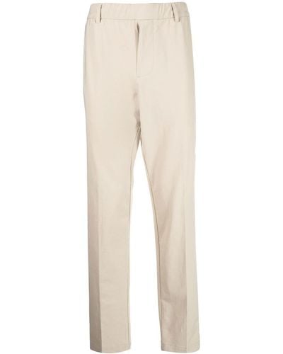 James Perse High-rise Straight-leg Trousers - Natural