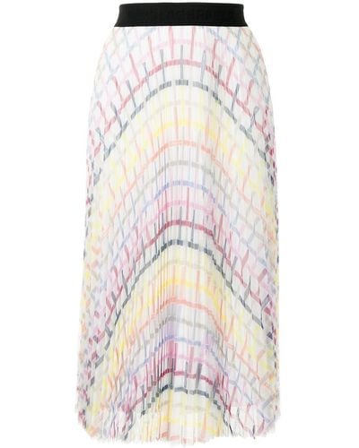 Karl Lagerfeld Jupe mi-longue plissée - Multicolore