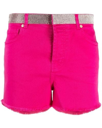 Alexandre Vauthier Shorts im Metallic-Look - Pink