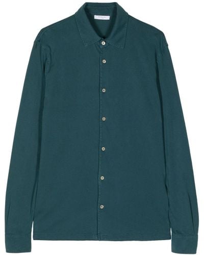 Boglioli Long-sleeve cotton shirt - Grün