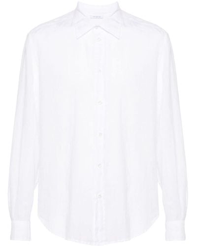 Malo Button-up Linen Shirt - White