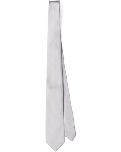 Prada Silk Satin Tie - White