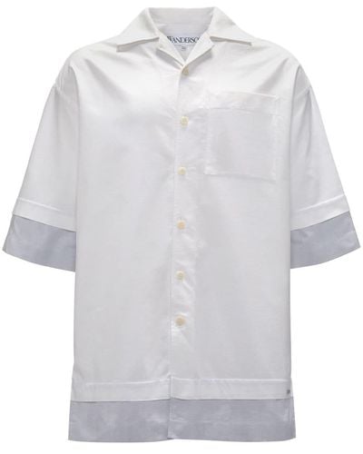 JW Anderson Layered cotton shirt - Weiß