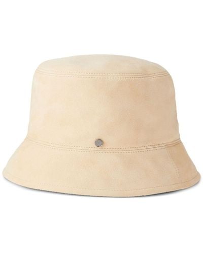 Maison Michel Axel Reversible Leather Bucket Hat - Natural