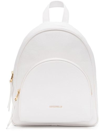 Coccinelle Gleen Leather Backpack - White