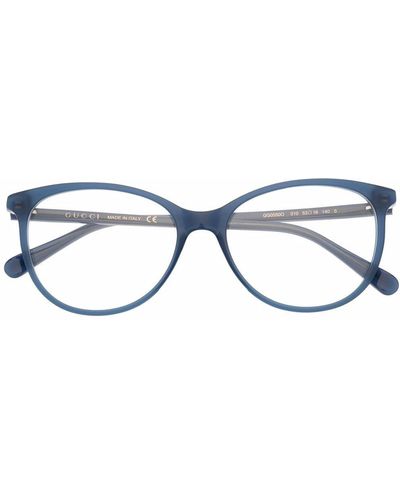 Gucci ラウンド眼鏡フレーム - ブルー