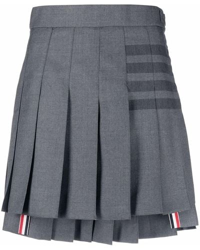 Thom Browne Grey Wool Blend Skirt