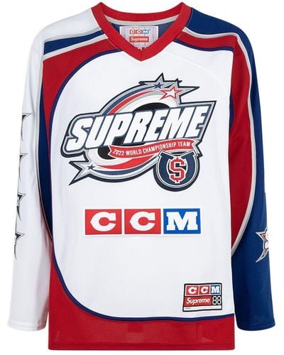 Supreme X Ccm All Stars Hockey Jersey T-shirt - Red