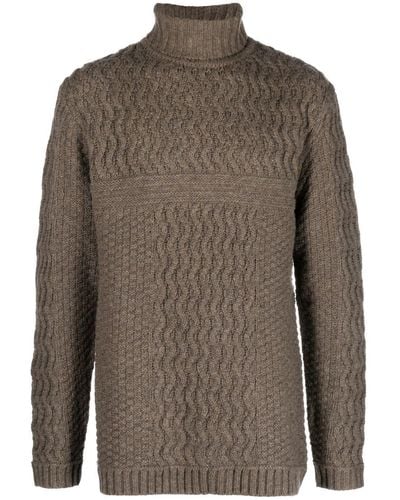 66 North Bylur Cable-knit Sweater - Brown