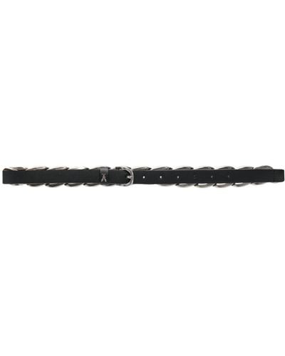 Patrizia Pepe Chain-link Detail Leather Belt - Black